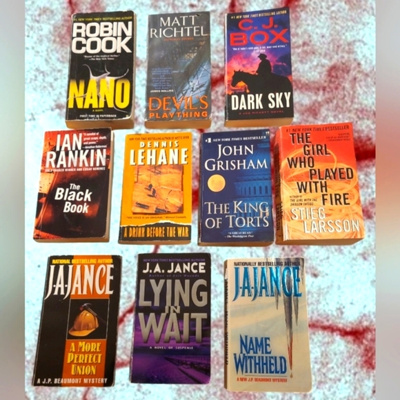 LOT OF 10 SUSPENSE NOVELS/SOFT-COVER BOOKS ~ J. A. JANCE ~ JOHN GRISHAM - Picture 1 of 2